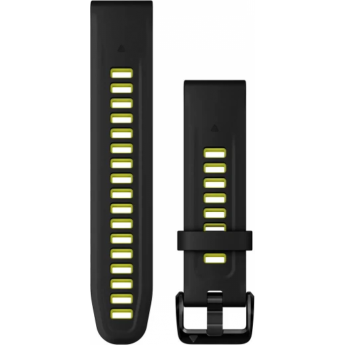 Ремешок GARMIN QUICKFIT 20MM BLACK/ELECTRIC LIME (FENIX 7S PRO)